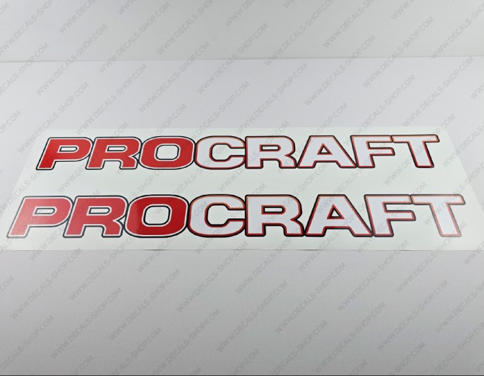 ProCraft Boat Logo Red Decal Set of 2 x 31.25"